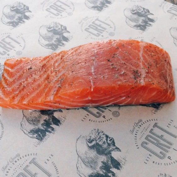 Hot Smoked Salmon Steak